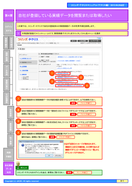 自社が登録している実績データを閲覧または取得したい