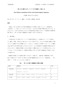 笑い方に関するオノマトペの中国語への訳し方 The Chinese translation