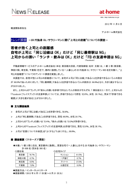 若者が抱く上司との距離感 自宅が上司と「同じ沿線は OK」だけど「同じ最