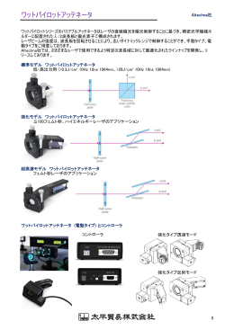 3 標準モデル ワットパイロットアッテネ タ 低 高出カ用 (>0.3J/cm 10Hz
