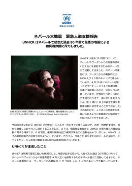 ネパール大地震 緊急人道支援報告