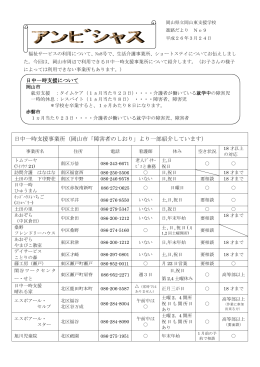 日中一時支援事業所（岡山市「障害者のしおり」より一