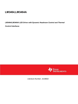 LM3464/LM3464A ダイナミック・ヘッドルーム制御/ 熱制御インタフェース