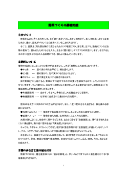 野菜づくりの基礎知識（PDF