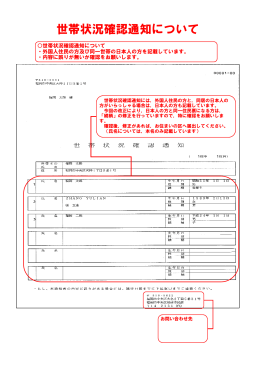 世帯状況確認通知について