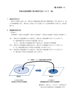 宅地の追加賠償に係る算定方法について（案） Z X (審 38)資料 1-2