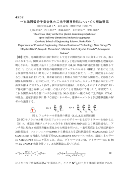 4E02 一次元開殻分子集合体の二光子遷移特性について