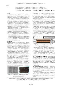 落花生殻を活用した複合材料の竹繊維による曲げ特性の向上 &minus;日本大学