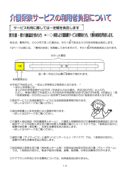 介護保険サービスの利用者負担（P14～P18）（PDF：805KB）
