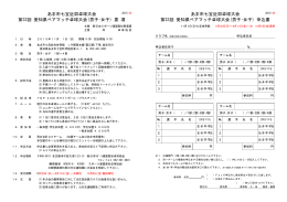 あま市七宝近郊卓球大会 第33回 愛知県ペアマッチ卓球大会(男子・女子