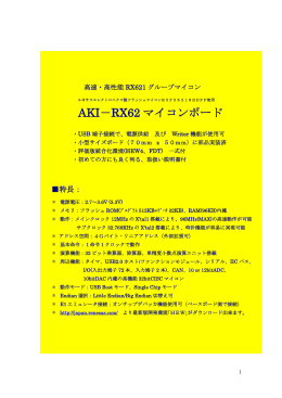 RX621マイコンボード説明書
