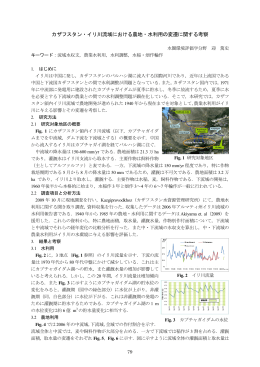 カザフスタン・イリ川流域における農地・水利用の変遷