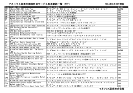 マネックス証券米国株取引サービス取扱銘柄一覧（ETF） 2014年3月3日