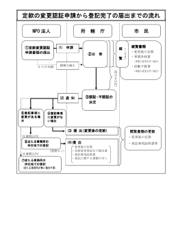 定款の変更認証申請から登記完了の届出までの流れ