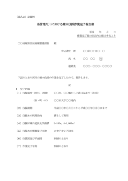 様式3 作業完了報告書