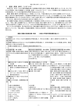 Ⅰ 国語、算数、数学、ことば・かず