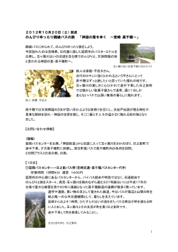 のんびりゆったり路線バスの旅 「神話の里をゆく ～宮崎 高千穂～」