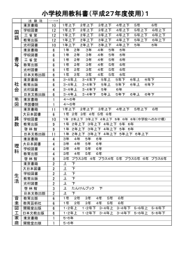 小学校用教科書（平成27年度使用）1