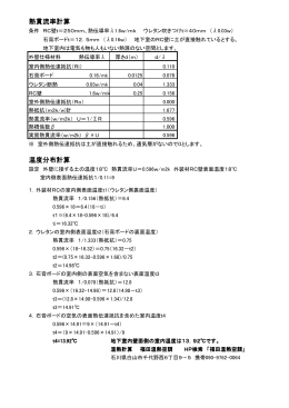 熱貫流率計算 温度分布計算