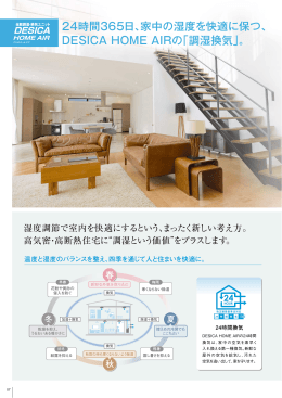 24時間365日、家中の湿度を快適に保つ、 DESICA HOME AIRの「調湿