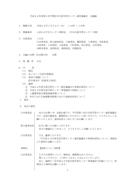 1 平成24年度第1回宇都宮市生涯学習センター運営審議会 会議録 1
