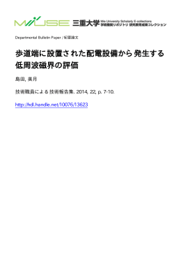歩道端に設置された配電設備から発生する 低周波磁界の評価