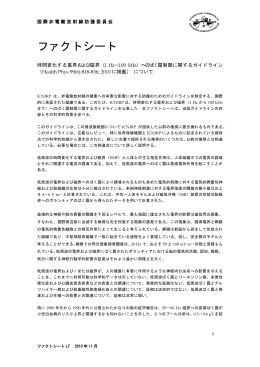 ファクトシート - icnirp