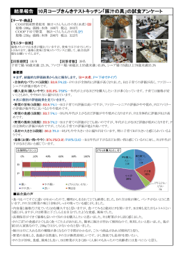 結果報告 10月コープきんきテストキッチン「豚汁の具」の試食アンケート
