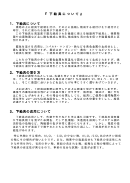 『 下 絵 具 に つ い て 』 1．下絵具について 2．下絵具の溶き方 3．下絵具