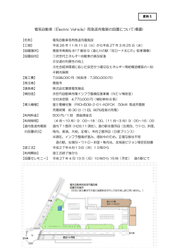 会見資料5 電気自動車の急速充電設備設置について(113KB