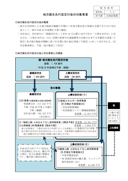 地方創生先行型交付金の対象事業