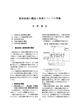 経営計画の概念と体系についての序論