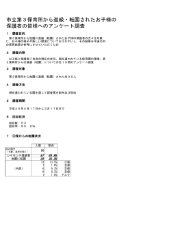 市立第3保育所から進級・転園されたお子様の 保護者の皆様へ