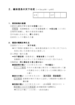 2．織田信長の天下布武 &rArr;