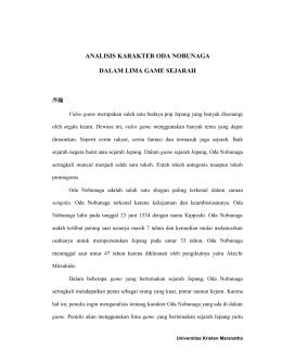 ANALISIS KARAKTER ODA NOBUNAGA DALAM LIMA GAME