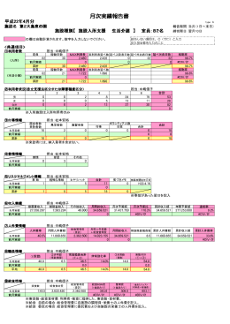 月次実績報告書
