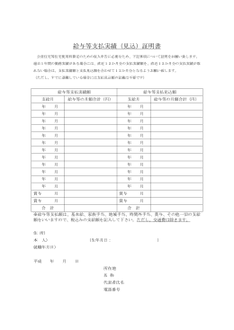 給与等支払実績（見込）証明書(PDF文書)