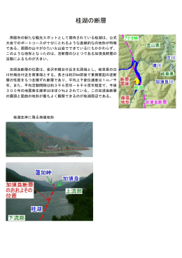桂湖の断層