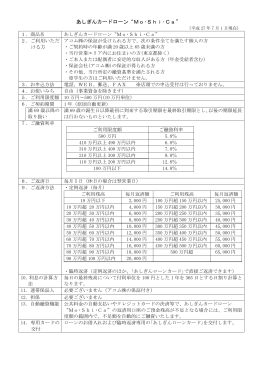あしぎんカードローン&ldquo;Mo・Shi・Ca&rdquo;（モシカ）商品概要説明書（PDF:115KB）