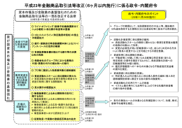 平成23年金融商品取引法等改正（6ヶ月以内施行）に係る政令・内閣府令