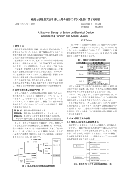 機能と感性品質を考慮した電子機器のボタン設計に関する研究 A Study