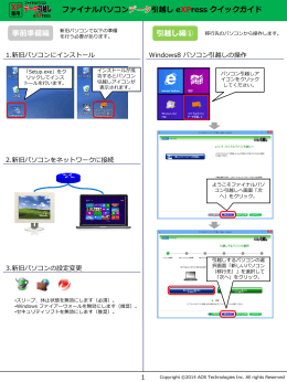 ファイナルパソコン 引越し eXPress クイックガイド 事前準備編 引越し編①