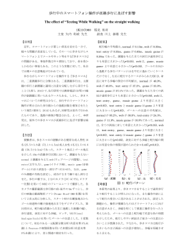歩行中のスマートフォン操作が直線歩行に及ぼす影響 The effect of