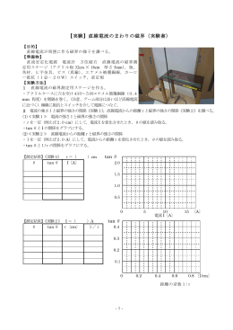【実験】直線電流のまわりの磁界（実験書） tan &theta; tan &theta;