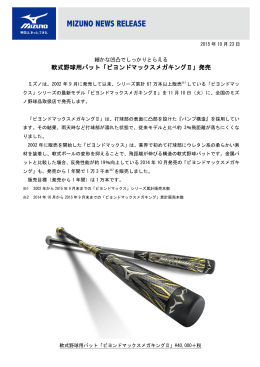 軟式野球用バット「ビヨンドマックスメガキングⅡ」発売
