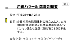 沖縄ハラール協議会概要