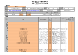 社会福祉法人現況報告書①