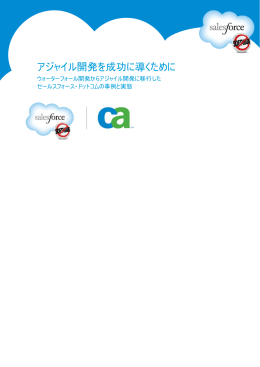 アジャイル開発を成功に導くために - CA Technologies