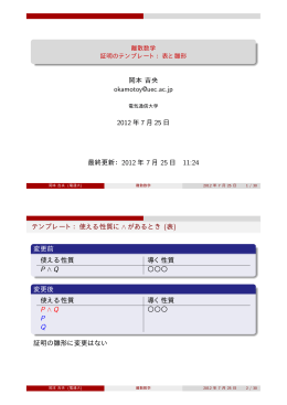 離散数学 証明のテンプレート：表と雛形