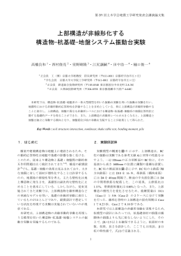 上部構造が非線形化する 構造物-杭基礎-地盤システム振動